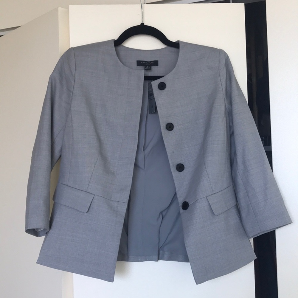 Gray Accent Blazer